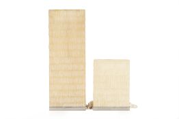 TWO HERMON HERMON RECTANGULAR FLOOR LAMPS