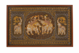 A FRAMED BURMESE KALAGA