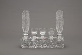 A BACCARAT CRYSTAL 'FOREST OF DREAMS' VOTIVE SET