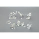 A COLLECTION OF SWAROVSKI AFRICAN ANIMAL FIGURES