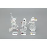 THREE SWAROVSKI MASQUERADE FIGURINES