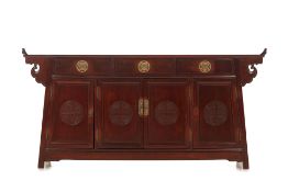 A CHINESE ROSEWOOD SIDEBOARD