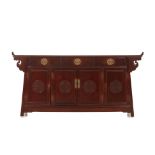 A CHINESE ROSEWOOD SIDEBOARD