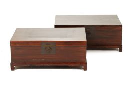 A PAIR OF CHINESE WOODEN CHESTS