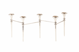 AN ARTICULATED FIVE-LIGHT CANDLEHOLDER