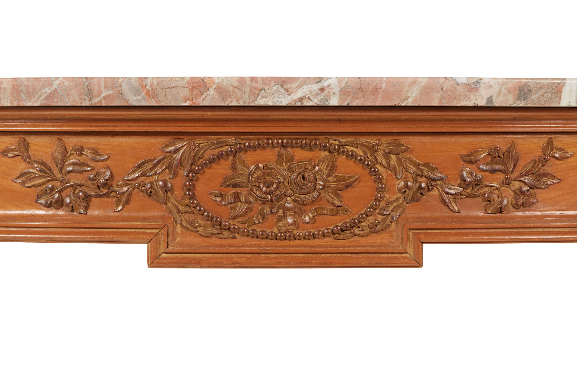 A FRENCH DEMI-LUNE MARBLE TOP CONSOLE TABLE - Image 3 of 8