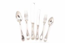 A PART SERVICE OF EUROPEAN SILVER FLATWARE