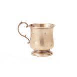 A SILVER CHRISTENING MUG