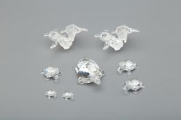 A COLLECTION OF SWAROVSKI TURTLES