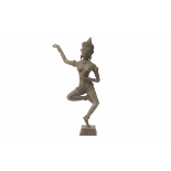 A CAMBODIAN BRONZE APSARA DANCER FIGURE