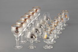 A GROUP OF EIGHTEEN BEER GLASSES