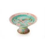 A STRAITS CHINESE PORCELAIN FOOTED DISH