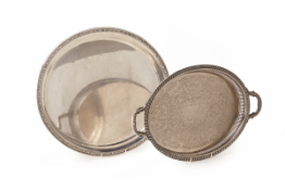 TWO SILVER PLATED TRAYS