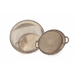 TWO SILVER PLATED TRAYS
