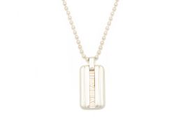 A TIFFANY & CO 'ATLAS' STERLING SILVER PENDANT & CHAIN