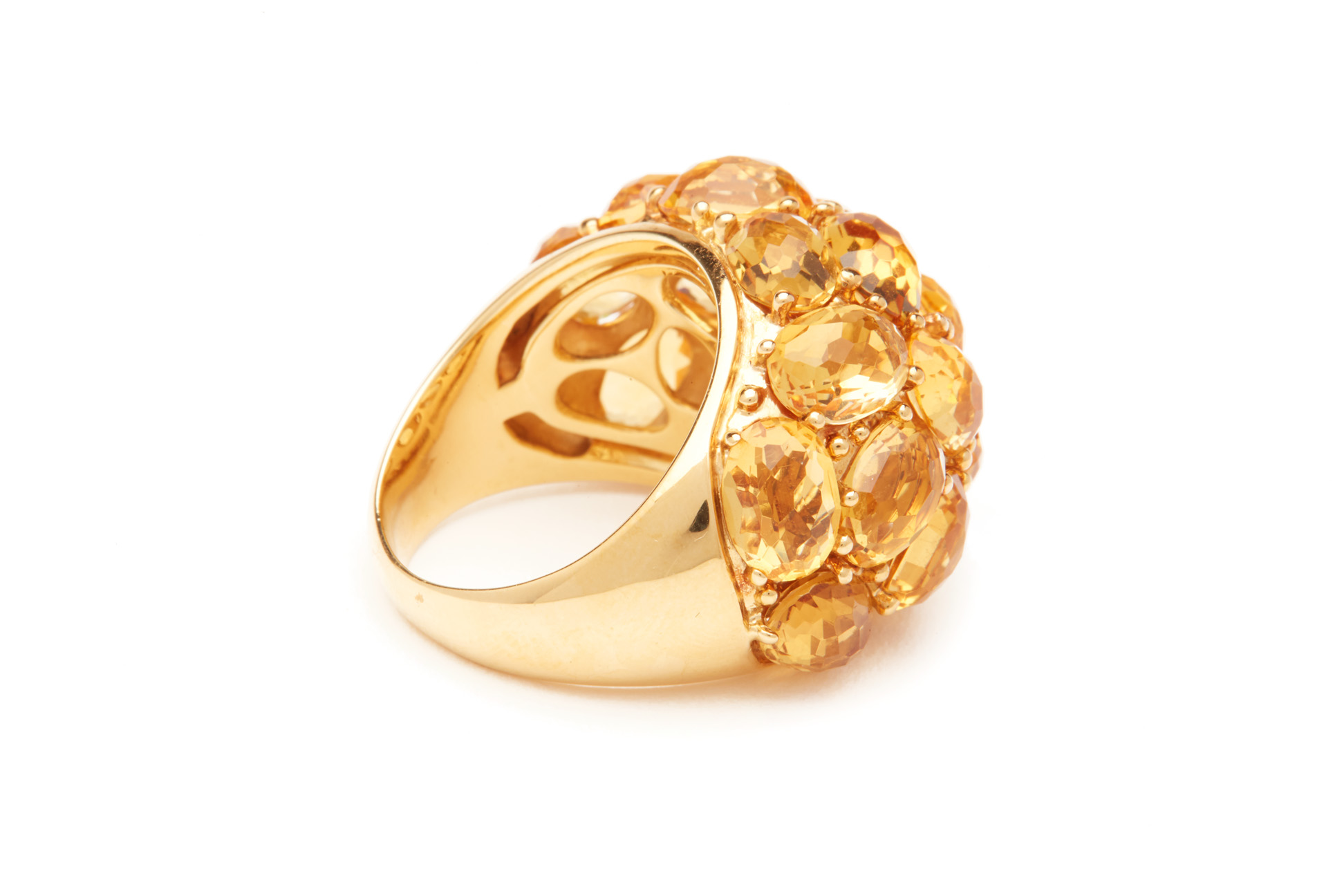 A CITRINE BOMBE RING - Image 3 of 3