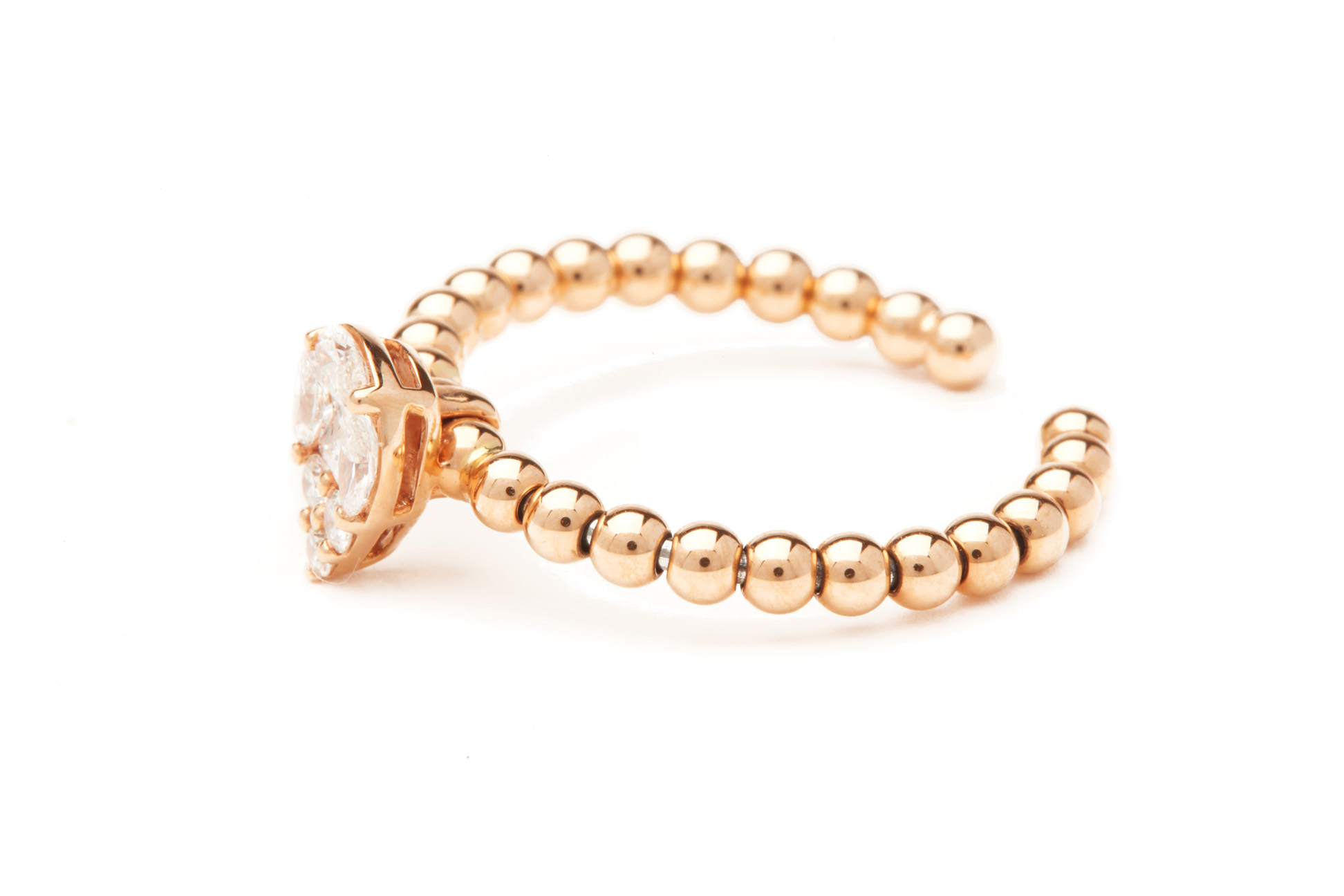 A 18K ROSE GOLD AND DIAMOND RING - Image 2 of 3