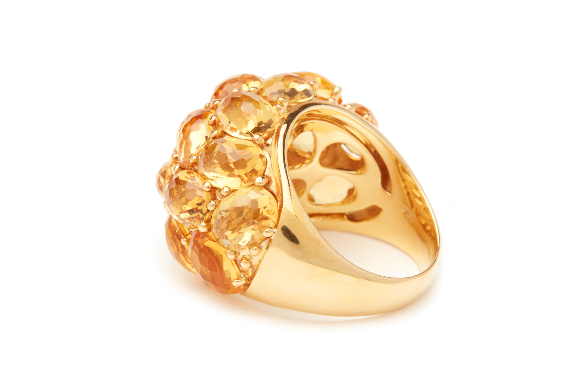 A CITRINE BOMBE RING - Image 2 of 3