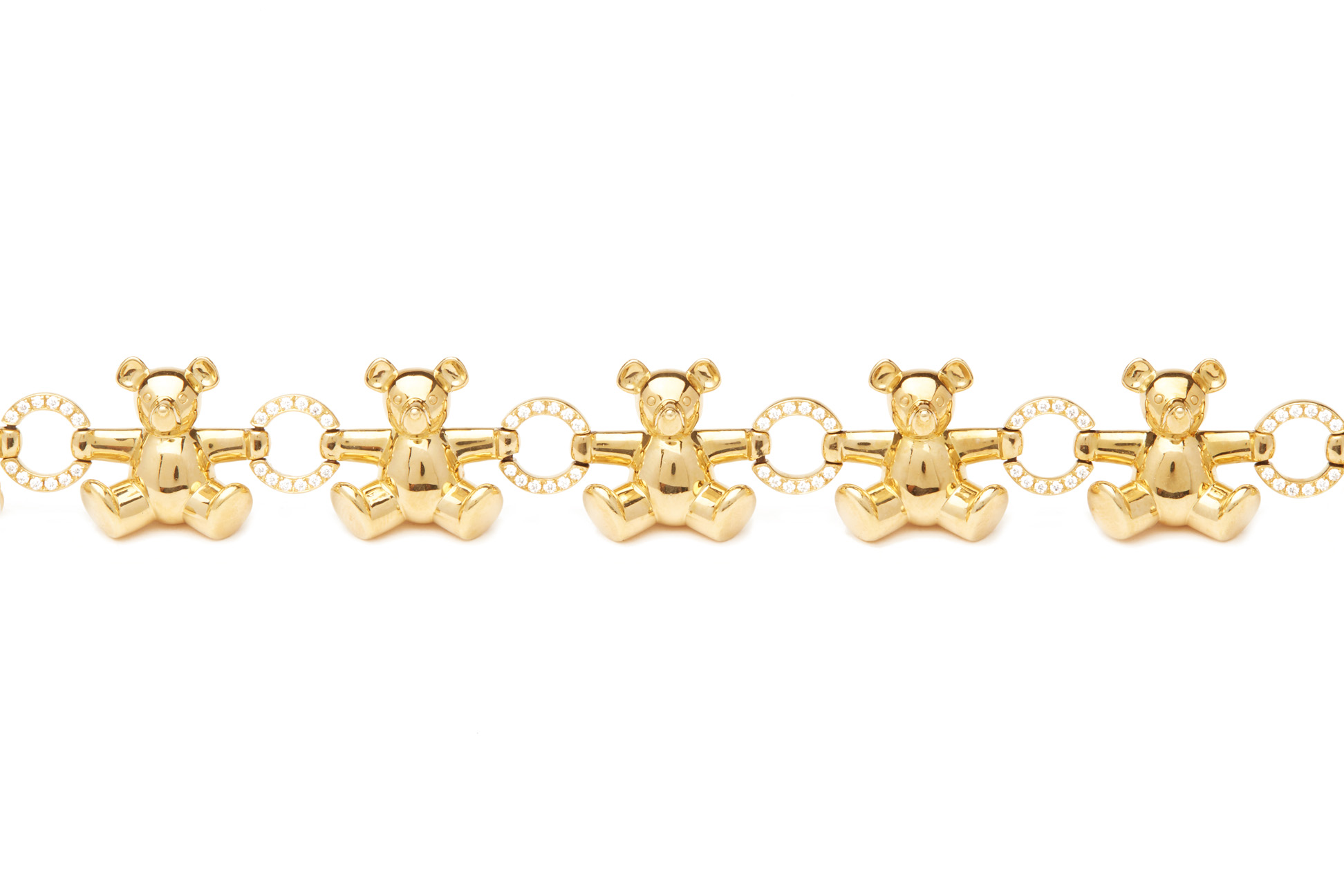 A GIMEL GOLD AND DIAMOND BEAR NECKLACE - Image 2 of 4