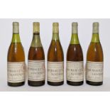 5 bouteilles MEURSAULT SANTENOTS 1979 Domaine Marquis d'Angerville Niveaux : 1 à 3 [...]