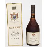 1 bouteille GRANDE CHAMPAGNE EXSHAW N°1, 1er cru du Cognac, coffret carton. [...]