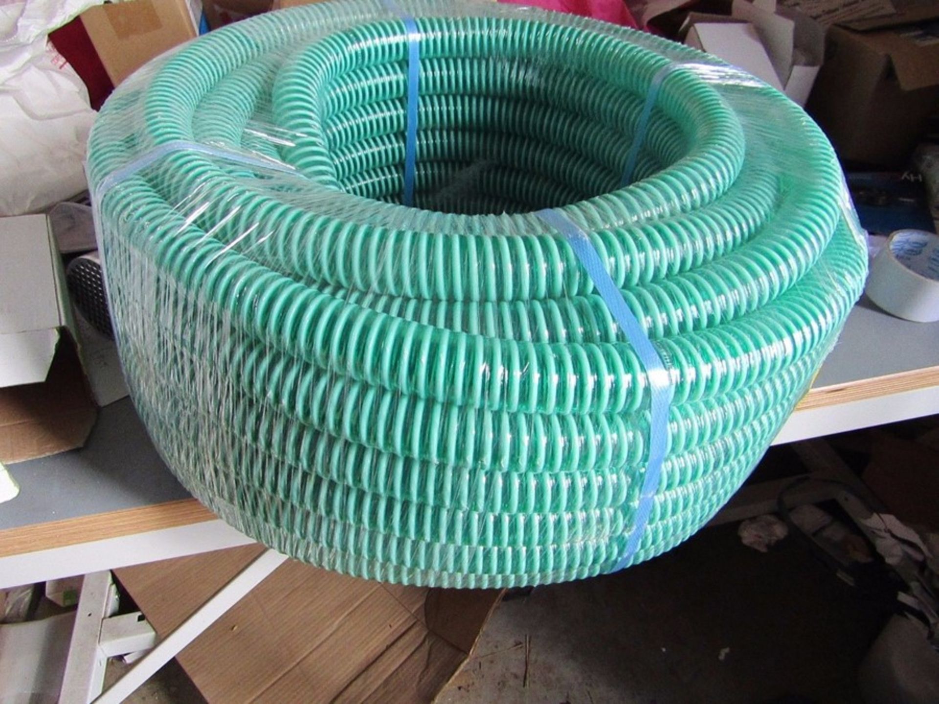 30m Long Green PVC Ducting Reinforced Tubing, 31.6mm od / 25mm id -1005 3621818 - Image 2 of 2