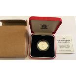 Boxed 1994 Silver Proof Piedfort Two-Pound Coin.