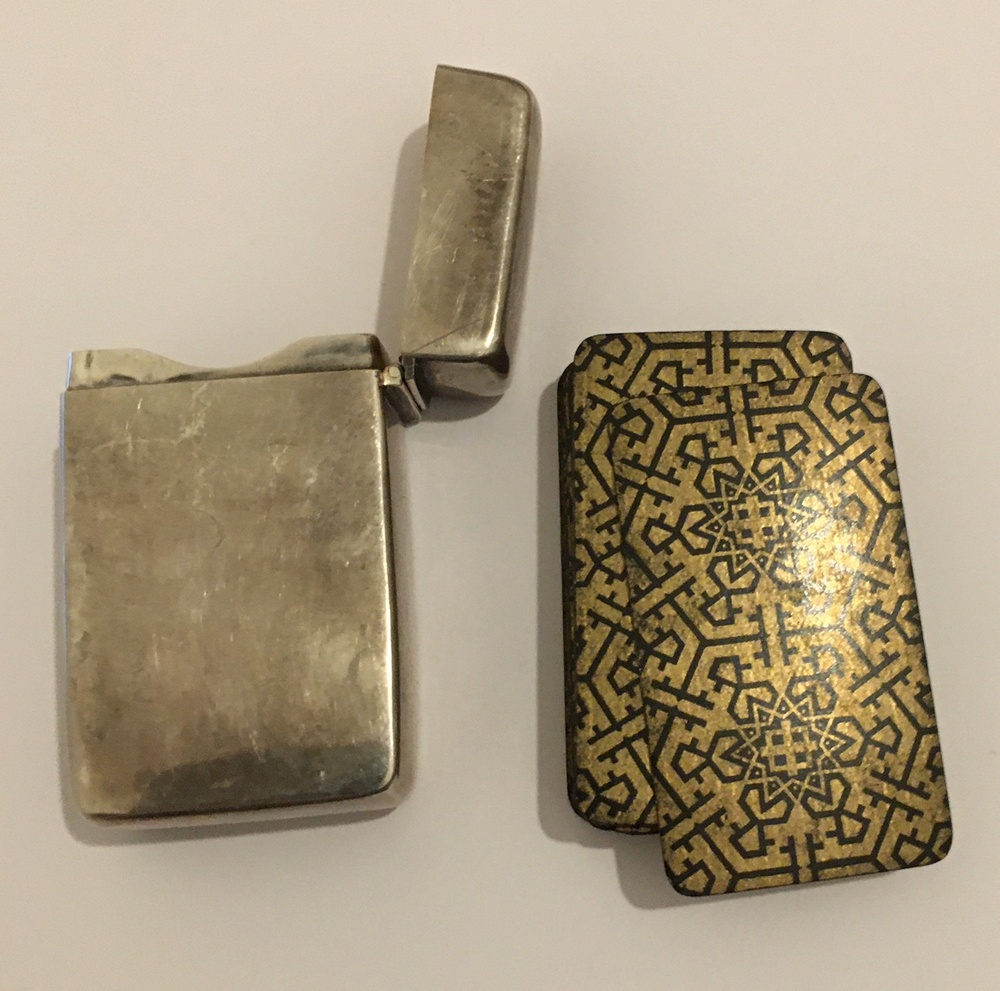 Vintage Silver Domino Card Holder with 28 Cards. - Image 3 of 5