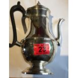 Antique Silver Chocolate Pot - 9"(23cm) tall - 680 grams.