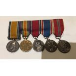 Group of 5 Miniature Medals.