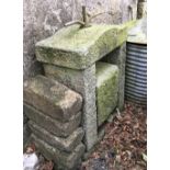 Antique Scottish Granite Cheese Press with Curved Top.