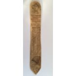 Victorian Bone Scrimshaw Letter Opener with profuse inscriptions of Manchester Mayors etc.