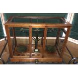 Antique Ladd&Oertling Mahogany and Glass Cased Scales - 70cm Wide x 54cm High x 30cm Deep