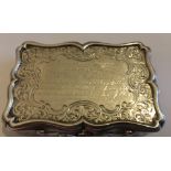 Antique Silver Snuff Box of Police Interest awarded to a Supt A Milne Sept 1852 - 72x45x18mm