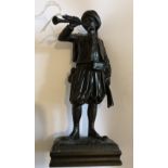 Antique Bronze of French Colonial Morrocan Soldier - 13cm tall.