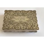 Antique Jamieson Aberdeen White Metal Snuff Box - 87mm x 58mm x 20mm - dated 1907.