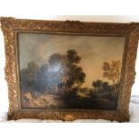 Victorian Oil Painting Landscape by Henry Harris Lines - actual oil 26" x 20".