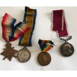 World War One Trio and a Long Service Medal to a Major in the RFA.