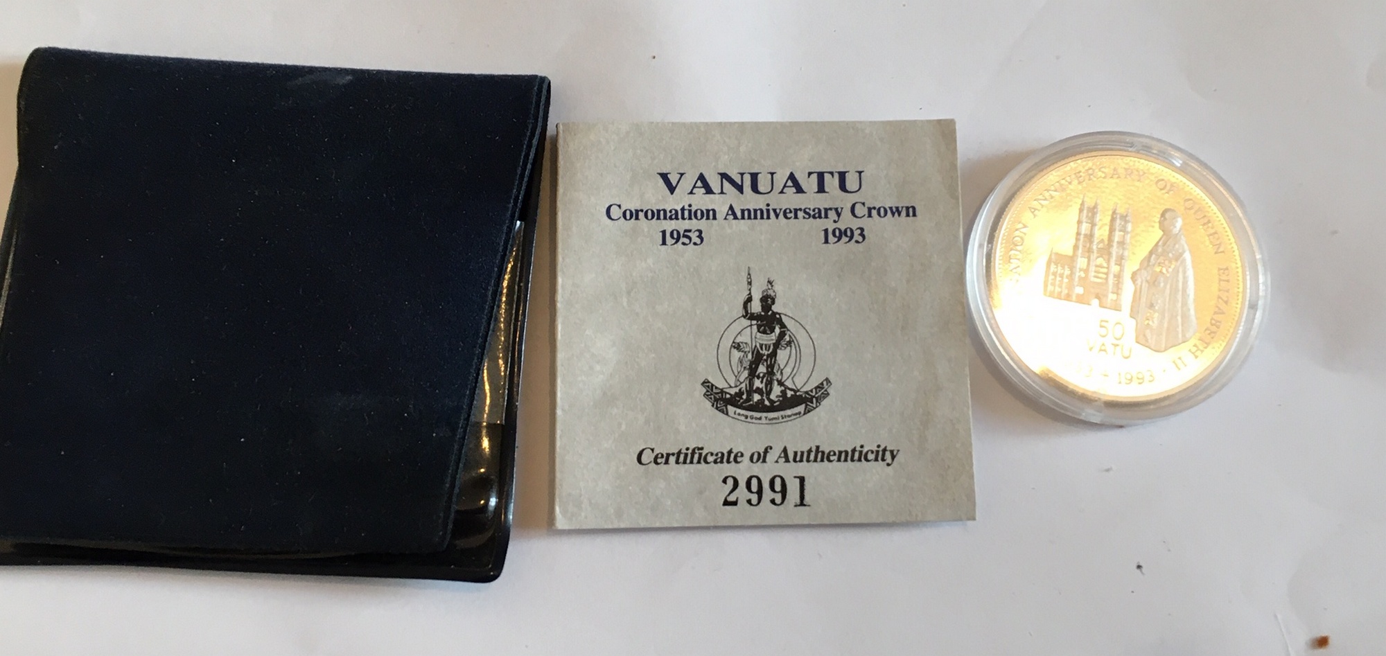 Vanatu Proof Coronation Anniversary Crown.