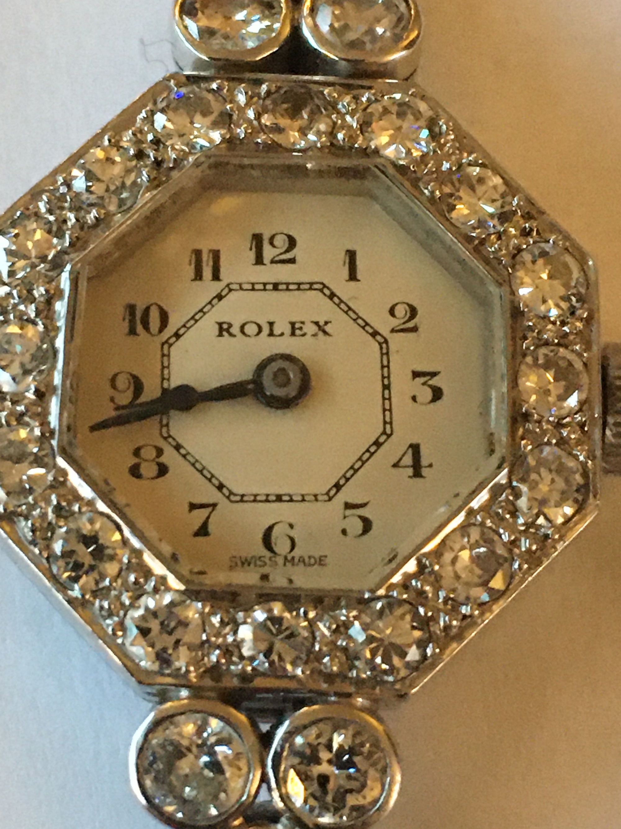 Vintage Rolex Ladies Platinum and Diamond Cocktail Watch-working order-approx 1.7 cts of Diamonds. - Image 7 of 19