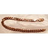 9CT gold curb chain bracelet in good condition weight just over 11 grams, length 19.8cms.