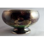 Fairyland lustre "leapfrogging elves" on "empire" shape bowl by Daisy Makeig-Jones for Wedgewood.