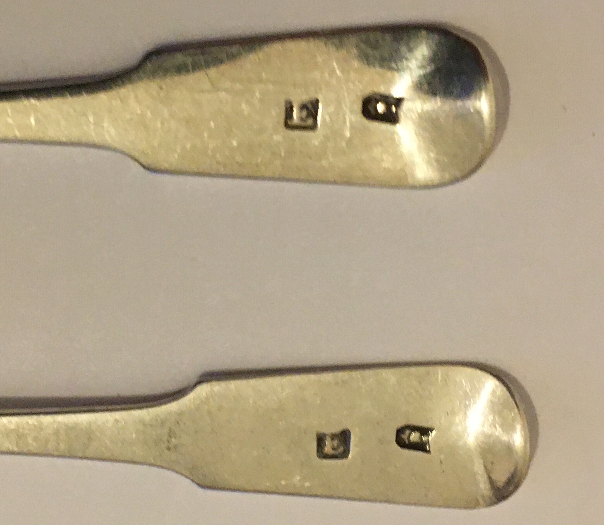 Lot of 4 Scottish Provincial Silver Aberdeen Teaspoons by P Lambert and J Erskine. - Image 6 of 7