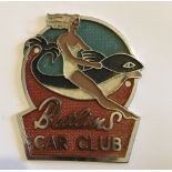 Vintage Butlins Car Club Badge.