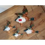 Set of 4 Beswick Flying Wall Ducks - Nos 596-0/2/3/4.