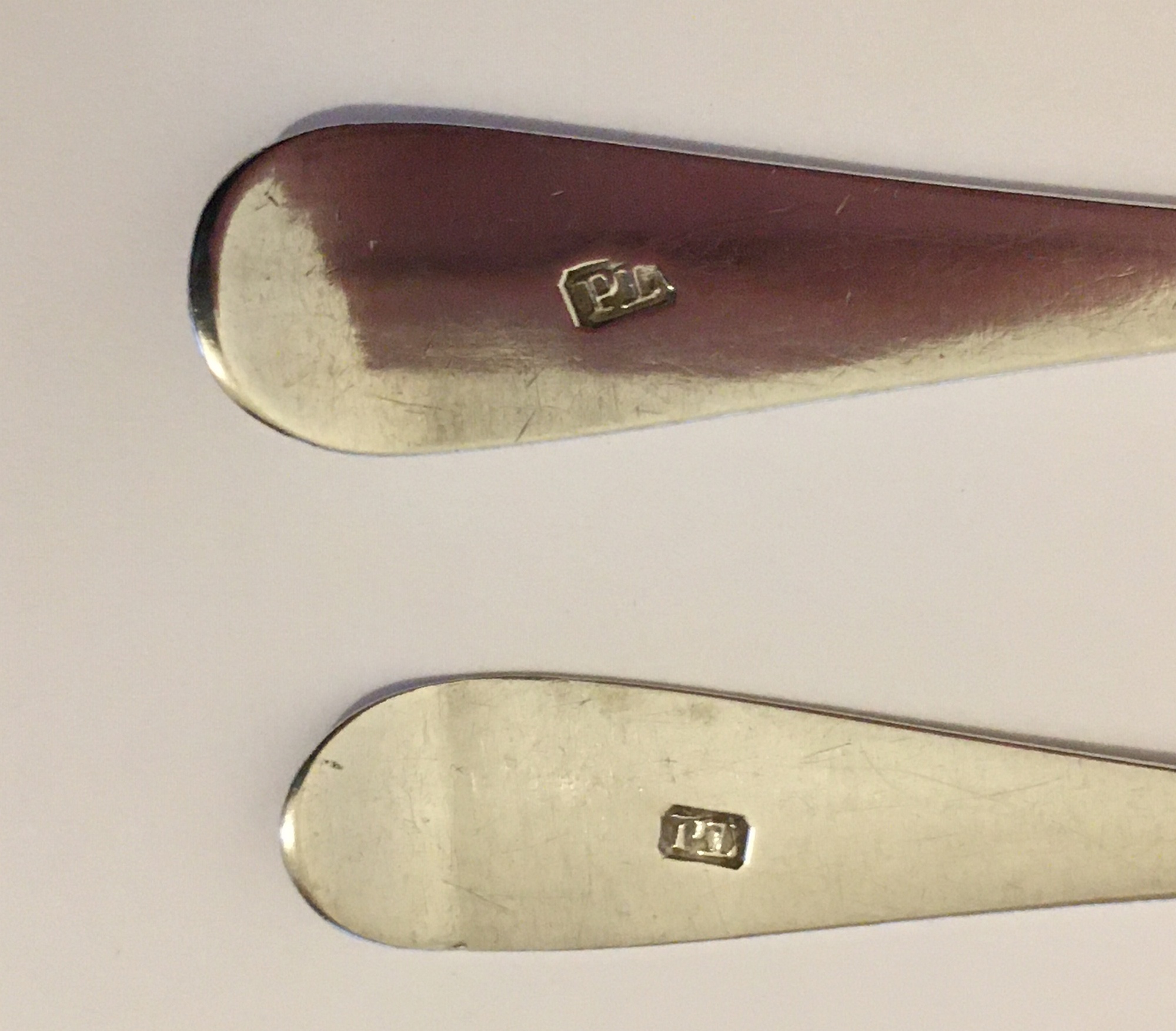 Lot of 4 Scottish Provincial Silver Aberdeen Teaspoons by P Lambert and J Erskine. - Image 5 of 7