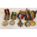 Boer War Pair and World War One Trio to R.F.A.