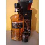 Highland Park Whisky 12 year old 40% with very Rare Dragon Legend miniature 43.1%