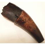 Antique Sailmaker's Grease Horn / Needle Case. The horn/case measures just over 6" long and has a