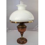 Hinks No 2 Duplex Mechanism Large Oil Lamp with Shade.